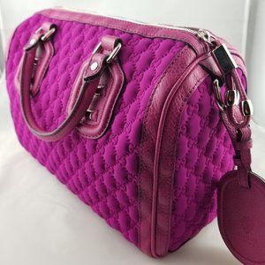 Gucci | Magenta Boston Bag Neoprene & Leather